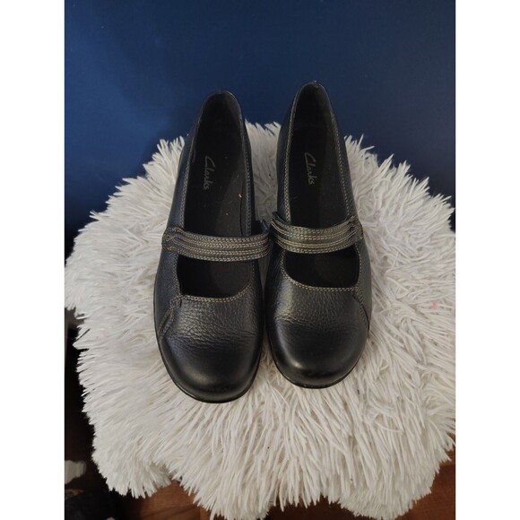 CLARKS Womens active air leather mary janes flats Size 8 - Picture 1 of 8